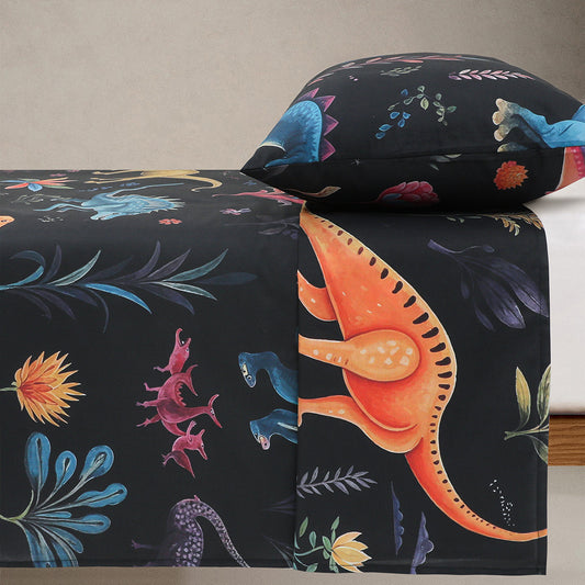 Dinos Printed Bedsheet Set