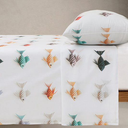 Goldfish Printed Bedsheet Set