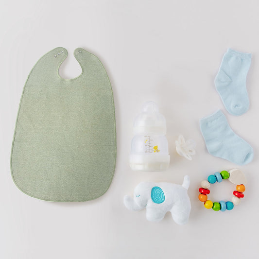 Baby Drooler Bib - Dark Beige (Pack of 2)