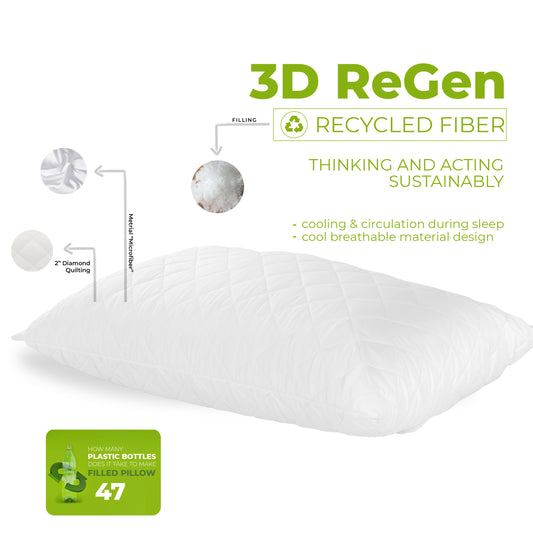 Diamond Pillow 2" Box Filled  (Pack of 2)