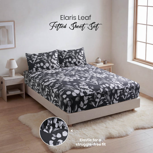 Elaris Leaf Fitted Sheet Set