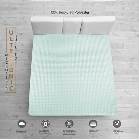 Microfiber Ultrasonic Quilted Waterproof Mattress Protector