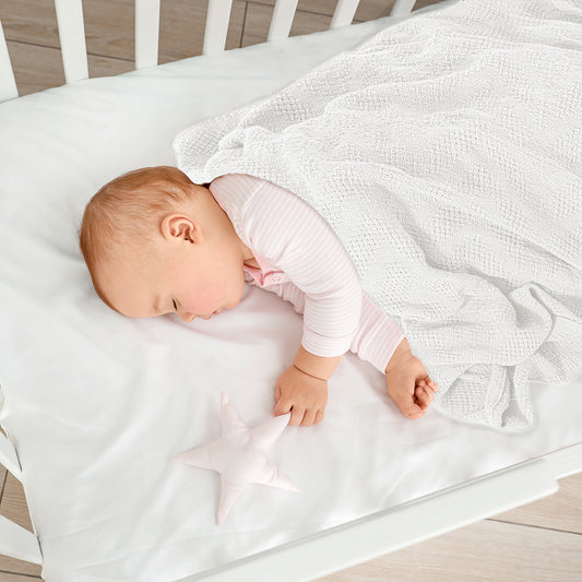 Baby Cellular Blanket - White
