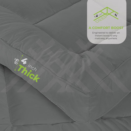 Anthracite Micro Extra Thick Mattress Topper